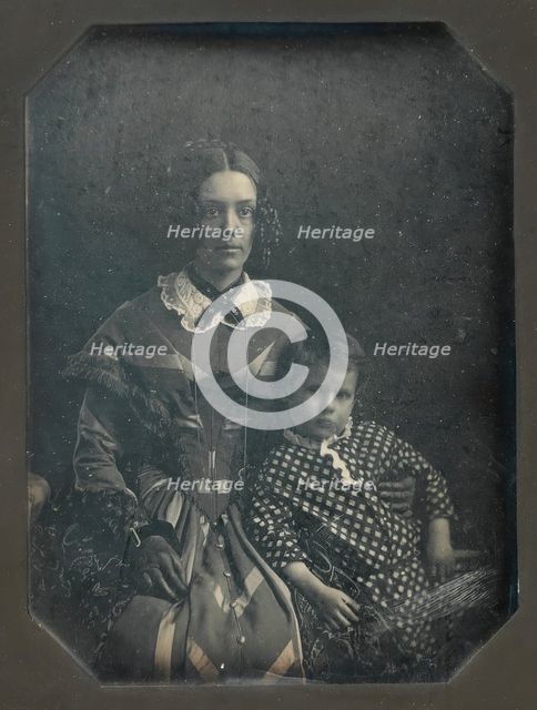 Elizabeth Bakewell James and her Son, Frank B. James, ca. 1846. Creator: Attributed to John Plumbe Jr..
