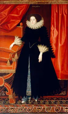 Elizabeth Bassett, Countess of Newcastle, c1615. Artist: William Larkin