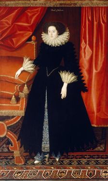 Elizabeth Bassett, Countess of Newcastle, c1615. Artist: William Larkin