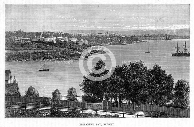 Elizabeth Bay, Sydney, 19th century.Artist: William Hatherell
