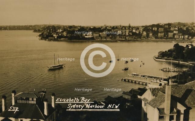 'Elizabeth Bay, Sydney Harbour. N.S.W.', . Creator: Unknown.