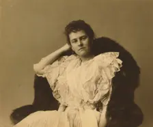 Elizabeth Cameron, three-quarter-length portrait, seated, facing front..., between c1890 and c1910. Creator: Frances Benjamin Johnston