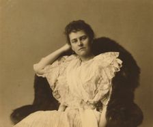 Elizabeth Cameron, three-quarter-length portrait, seated, facing front..., between c1890 and c1910. Creator: Frances Benjamin Johnston