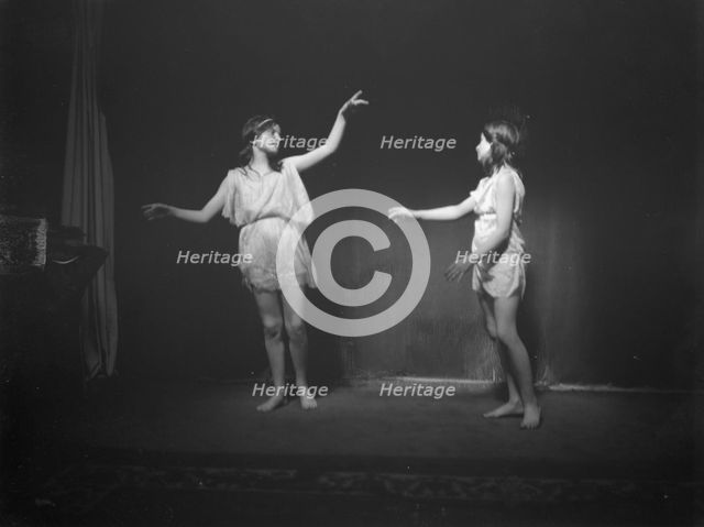 Elizabeth Duncan dancers and children, 1916 Creator: Arnold Genthe.