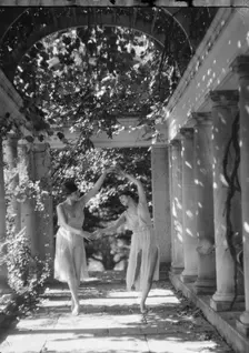 Elizabeth Duncan dancers and children, 1927 Creator: Arnold Genthe