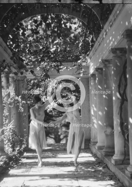 Elizabeth Duncan dancers and children, 1927 Creator: Arnold Genthe.