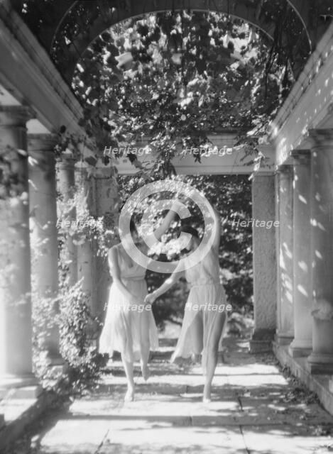 Elizabeth Duncan dancers and children, 1927 Creator: Arnold Genthe.