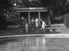 Elizabeth Duncan dancers and children, 1927 Creator: Arnold Genthe