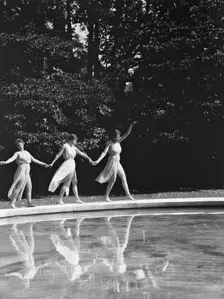 Elizabeth Duncan dancers and children, 1927 Creator: Arnold Genthe