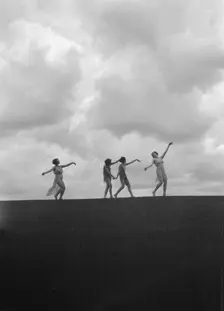Elizabeth Duncan dancers and children, 1928 Creator: Arnold Genthe