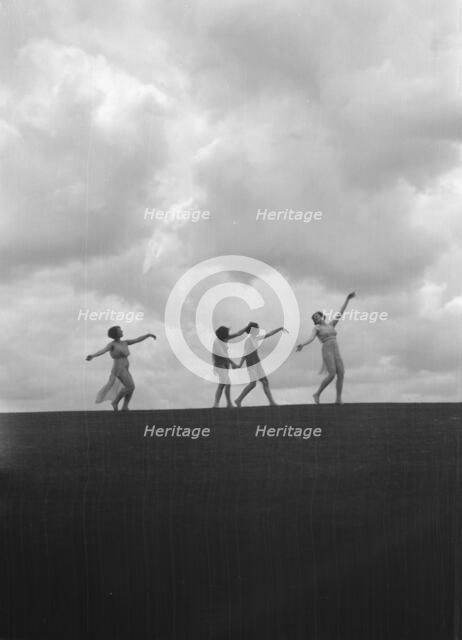 Elizabeth Duncan dancers and children, 1928 Creator: Arnold Genthe.