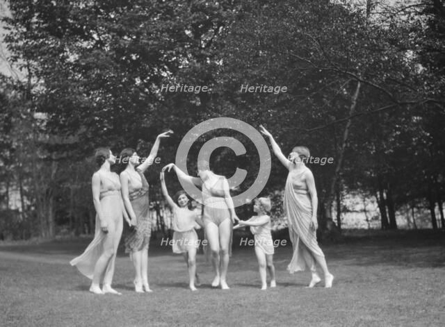 Elizabeth Duncan dancers and children, 1929 Creator: Arnold Genthe.