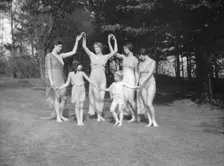 Elizabeth Duncan dancers and children, 1929 Creator: Arnold Genthe