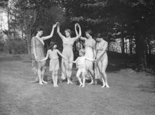 Elizabeth Duncan dancers and children, 1929 Creator: Arnold Genthe