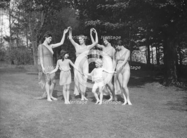 Elizabeth Duncan dancers and children, 1929 Creator: Arnold Genthe.