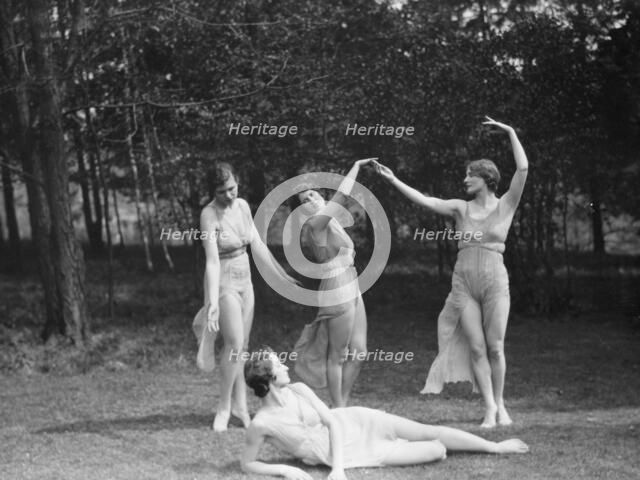 Elizabeth Duncan dancers and children, 1929 Creator: Arnold Genthe.