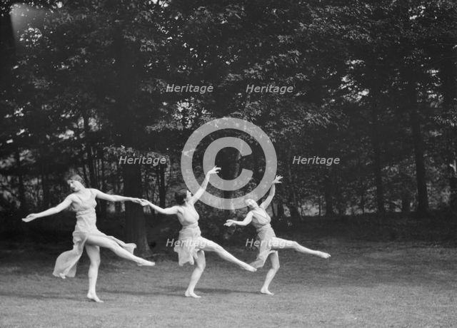 Elizabeth Duncan dancers and children, 1929 Creator: Arnold Genthe.