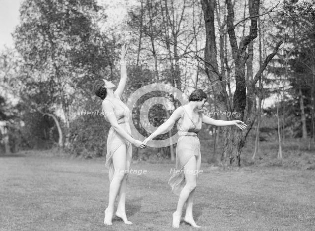 Elizabeth Duncan dancers and children, 1929 Creator: Arnold Genthe.