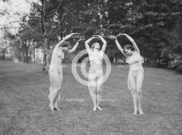 Elizabeth Duncan dancers and children, 1929 Creator: Arnold Genthe.