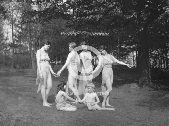 Elizabeth Duncan dancers and children, 1929 Creator: Arnold Genthe.