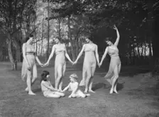 Elizabeth Duncan dancers and children, 1929 Creator: Arnold Genthe
