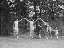 Elizabeth Duncan dancers and children, 1929 Creator: Arnold Genthe