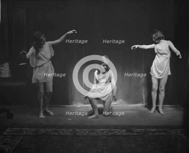 Elizabeth Duncan dancers and children, 1929 Creator: Arnold Genthe.
