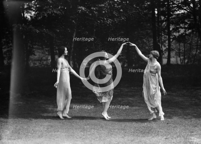Elizabeth Duncan dancers and children, 1929 Creator: Arnold Genthe.