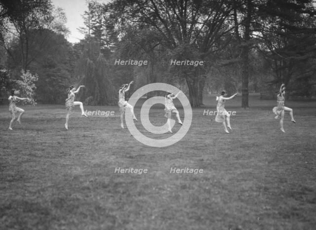 Elizabeth Duncan dancers and children, 1920 Creator: Arnold Genthe.