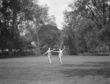 Elizabeth Duncan dancers and children, 1920 Creator: Arnold Genthe