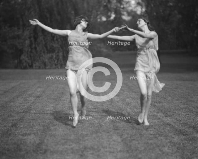 Elizabeth Duncan dancers and children, 1920 Creator: Arnold Genthe.