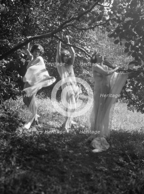 Elizabeth Duncan dancers and children, 1920 Creator: Arnold Genthe.