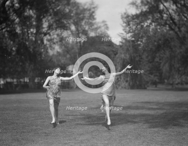 Elizabeth Duncan dancers and children, 1920 Creator: Arnold Genthe.