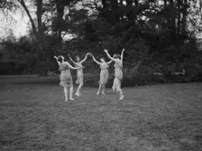 Elizabeth Duncan dancers and children, 1920. Creator: Arnold Genthe