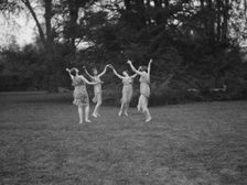 Elizabeth Duncan dancers and children, 1920. Creator: Arnold Genthe