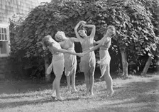 Elizabeth Duncan dancers and children, 1936 Creator: Arnold Genthe