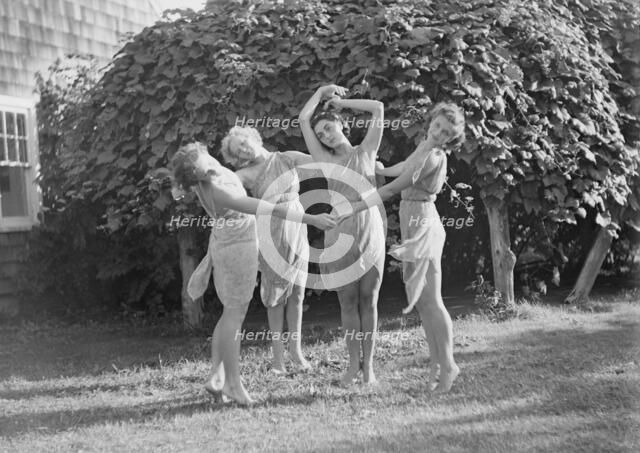 Elizabeth Duncan dancers and children, 1936 Creator: Arnold Genthe.