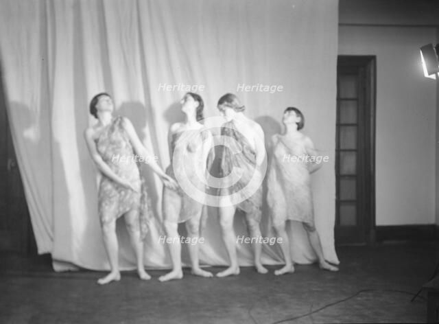 Elizabeth Duncan dancers and children, 1932 Creator: Arnold Genthe.