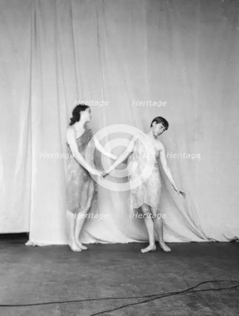 Elizabeth Duncan dancers and children, 1932. Creator: Arnold Genthe.