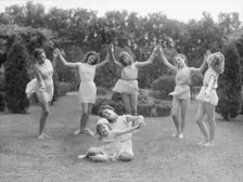 Elizabeth Duncan dancers and children, 1941 Creator: Arnold Genthe