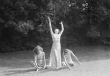 Elizabeth Duncan dancers and children, 1941 Creator: Arnold Genthe