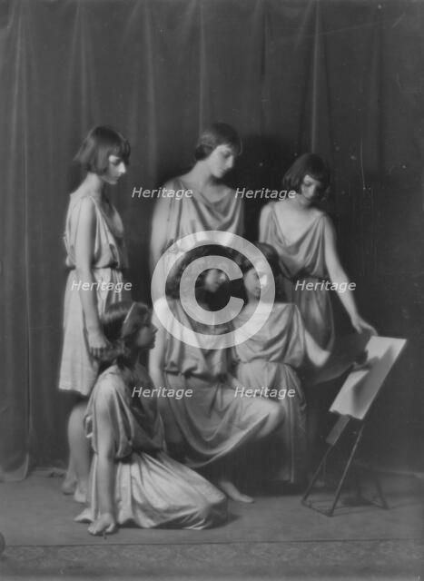 Elizabeth Duncan dancers and children, between 1916 and 1941. Creator: Arnold Genthe.