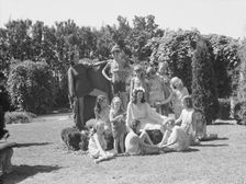 Elizabeth Duncan dancers and children, portrait photograph, 1941 Creator: Arnold Genthe