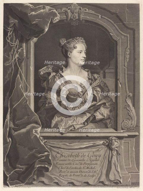 Elizabeth de Gouy, femme de Hyacinthe Rigaud, 1743. Creator: Johann Georg Wille.