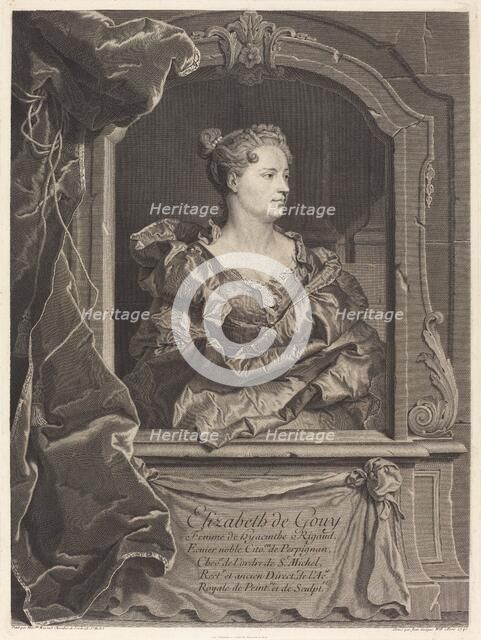 Elizabeth de Gouy, femme de Hyacinthe Rigaud, 1743. Creator: Johann Georg Wille.