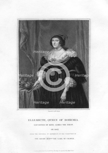 Elizabeth, Electress Palatine and Queen of Bohemia, (1834).Artist: Henry Thomas Ryall