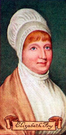 Elizabeth Fry, taken from a series of cigarette cards, 1935