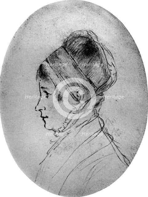 Elizabeth Fry, British prison and social reformer, c1798-1800 (1956). Artist: Unknown
