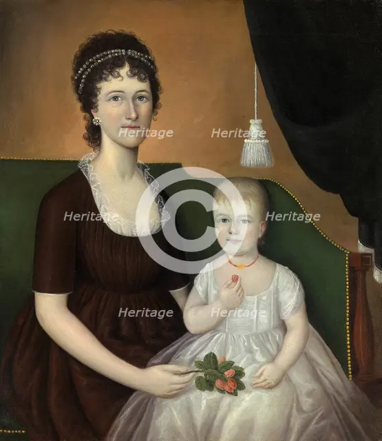 Elizabeth Grant Bankson Beatty (Mrs. James Beatty) and her daughter Susan, c. 1805. Creator: Joshua Johnson.