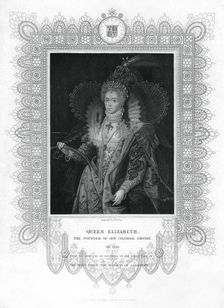 Elizabeth I of England, (19th century).Artist: William Thomas Fry